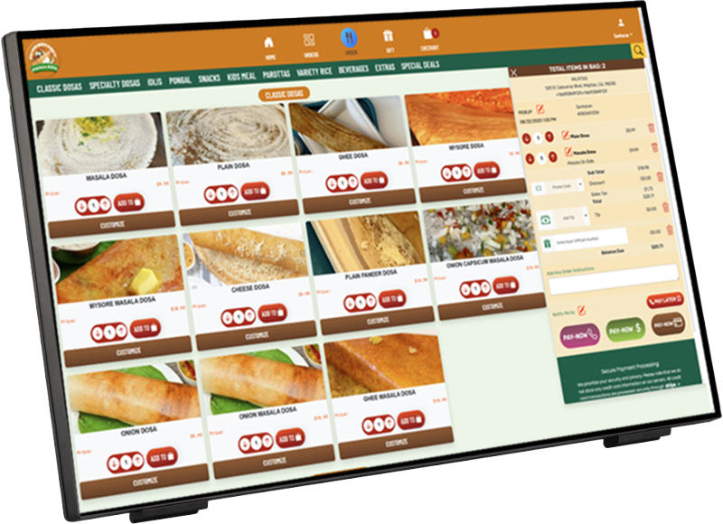 Order screen